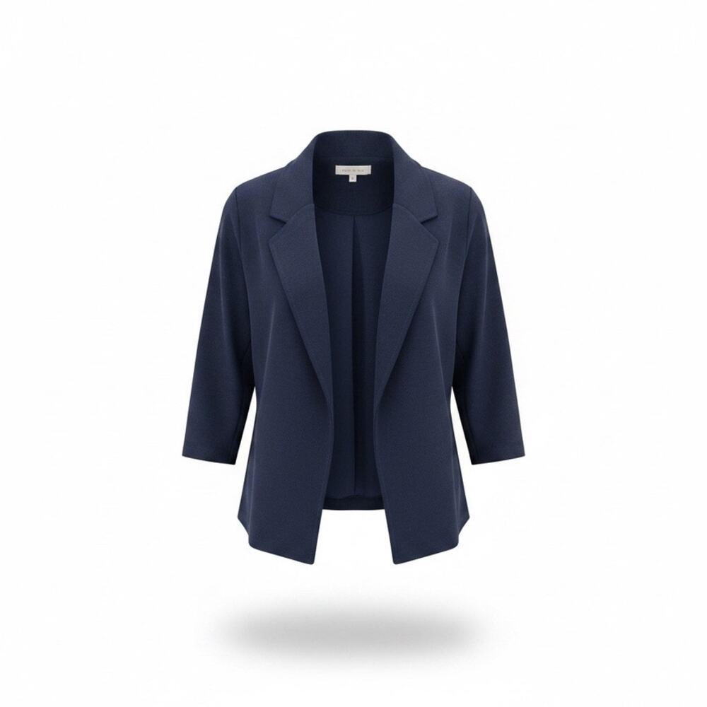Dear Scarlett Navy Ruched Sleeve Blazer NWT Size XL